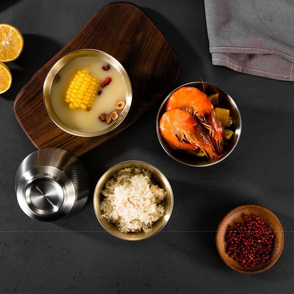 Anti Scald Double Layer Soup Bowl Heighten Bottom Ice Cream Containers Kitchen Supply