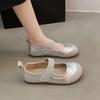 With skirt little white shoes women's summer breathable Velcro sports sandals flat cloud puffs Mary Jane single shoes
