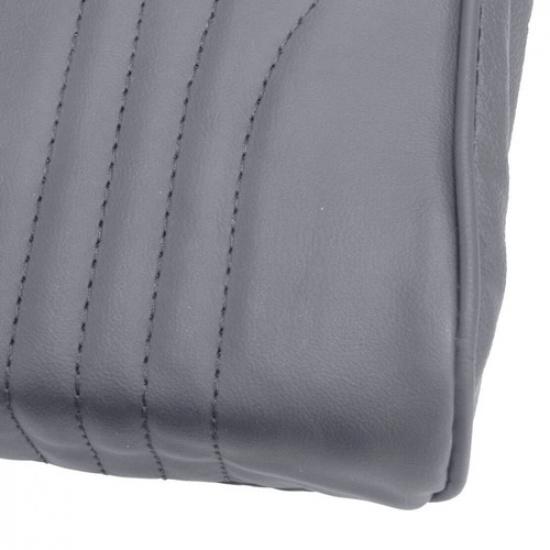 Gray PU Leather Car Center Console Armrest Pad Cushion Cover Protection Mat