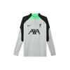 Liverpool FC. Strike Elite Color Block Imprimé Lettres Tricot Maillot d'Entraînement Manches Longues Football Homme Hauts Gris Loup DX2910-013