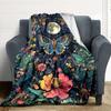 1pc Butterfly Garden Lightweight Flannel Blanket, Comfortable and Warm Blanket, for Office and Camping Sofa Bed, Livingroom196