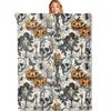 Bohemian Blanket Halloween Gothic Flannel Light Blanket Suitable for Home Office Sofa Decoration