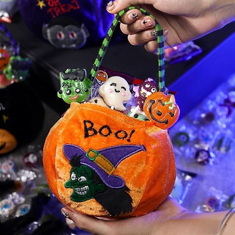 Halloween Candy Bag, Pumpkin Bag, Kindergarten Children's Candy Collection Bag, Gift Bag, Hand-held Scene Decoration and Arrangement