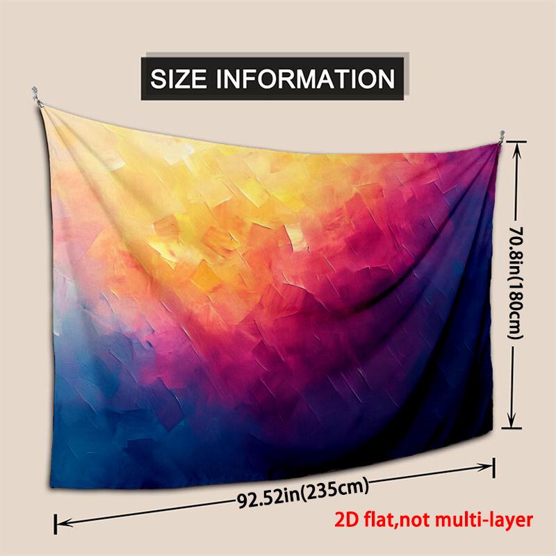 VIKAMA Abstract Gradient Tapestry Suitable Living Room Bedroom Office Wall Tapestry Easy Installation Atmosphere Home Decoration