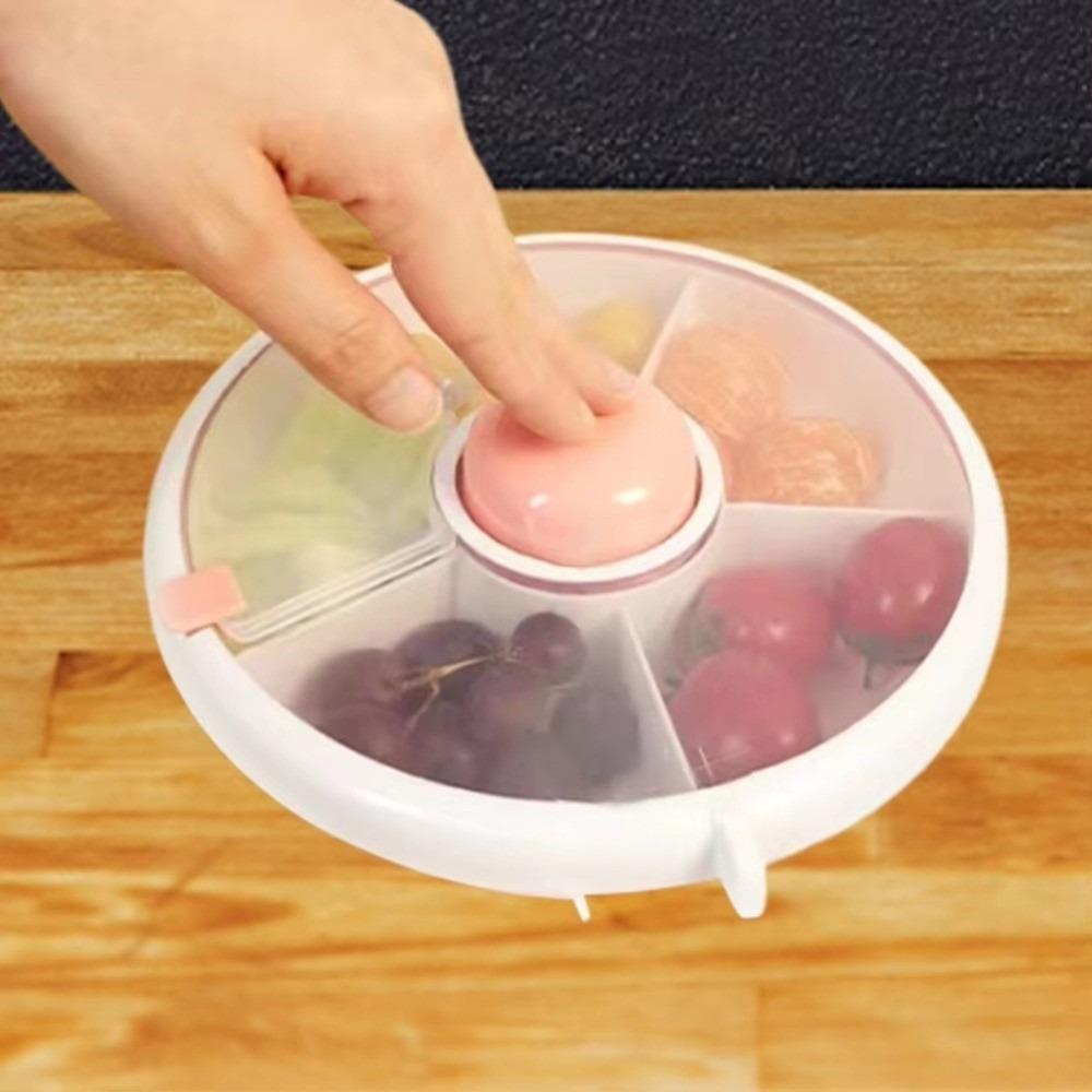 Portable Snack Spinner Moisture Proof Sealed Fruit Tray Snack Storage Box  Kids Snack