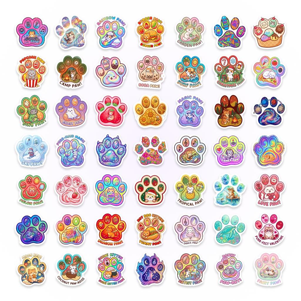 50 Pieces Of Colorful Claws And Claws Series Graffiti Stickers Luggage Notebook Stickers Computer Waterproof Stickers