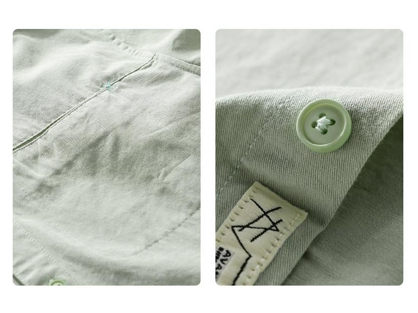 Men's Summer Short-Sleeve Cotton Shirt - Comfortable, Breathable, Business Casual