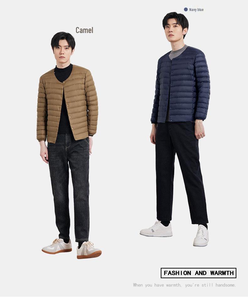 Men's Lightweight Round Neck Down Jacket - 2025 Autumn/Winter Collection