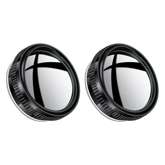 

1 пара автомобильных зеркал для слепых зон, круглая присоска, вращающаяся на 360 градусов, супер прозрачная чёрный
