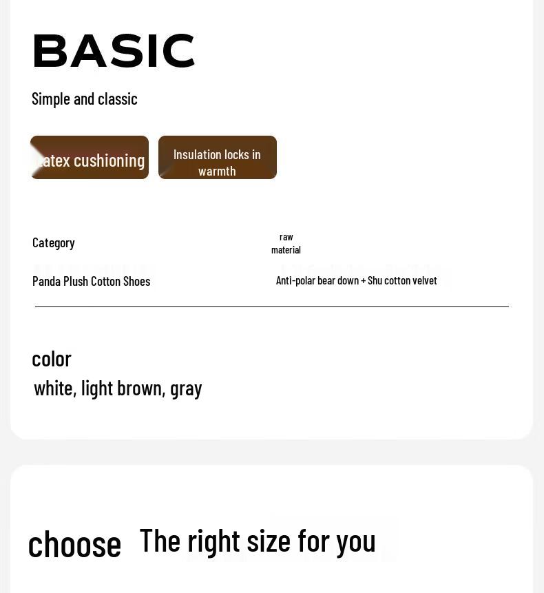 Bo Zong Thick-Soled Plush Warm Slippers