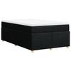 Exclusive House - Slatted Bed Base with Black Mattress 120x190 Cm Fabric