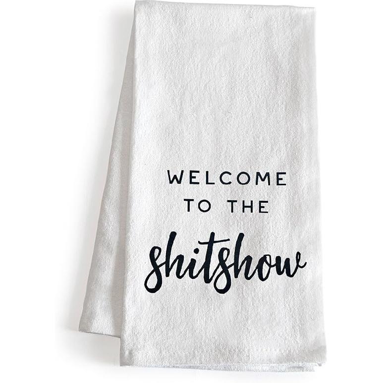 MAINEVENT My Dog and I Talk Shit About You Towel 18x24 Inch, Me and My Talk Sh t About You Kitchen Towel Saying, Funny Dog Kitchen Towels Funny Tea My Dog and I Talk sh** Ab белый