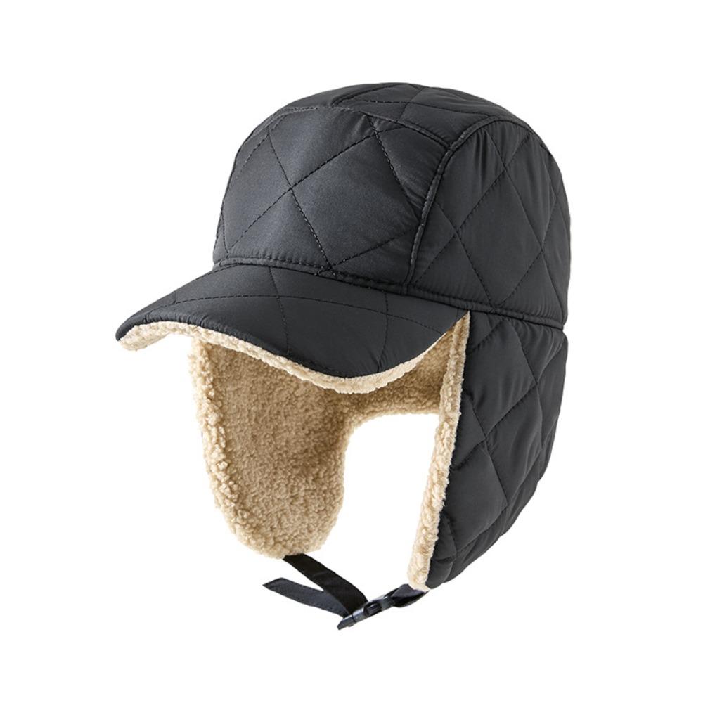 

Windproof Winter Hat Thickened Bomber Hats For Hunting Climbing Running Motorcycle Snowboarding чорний/хакі