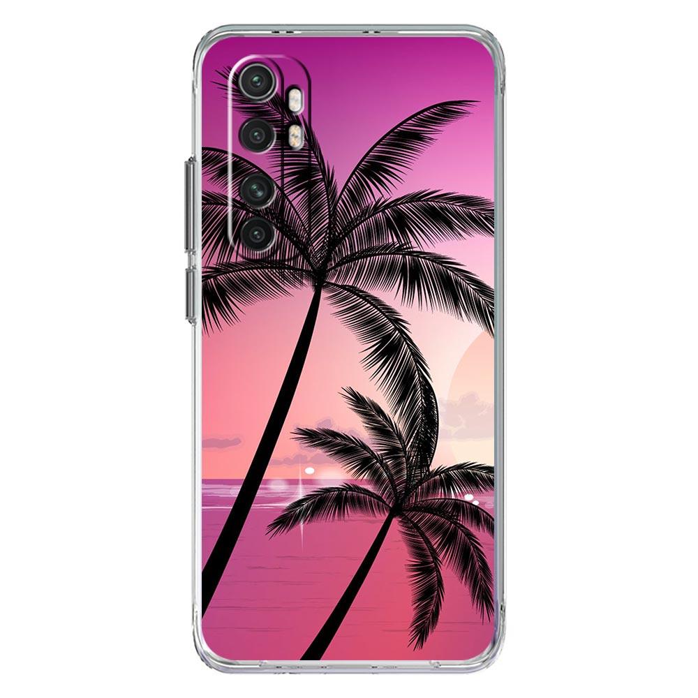 Phone Case For Xiaomi Mi Poco X7 X6 X5 NFC X3 F7 Ultra F6 Pro F3 15 14T 14 13T 11 12 13 Lite Clear TPU Cover Coconut Tree