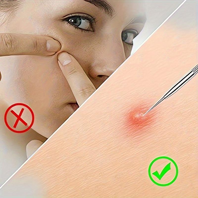 Acne Needle Set Blackhead Removal Tool Acne Extractor Acne Removal Set, Acne Nose Face Tool with Box for Blemishes