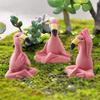 3Pcs Yoga Flamingo Statue Ornament Art Tabletop Figurine Animal Sculpture for Restaurant Shelf