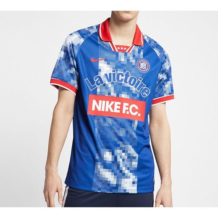 Nike Polo Shirts Men's Blue Polo Collar Moderate Straight Fit AQ0661-438