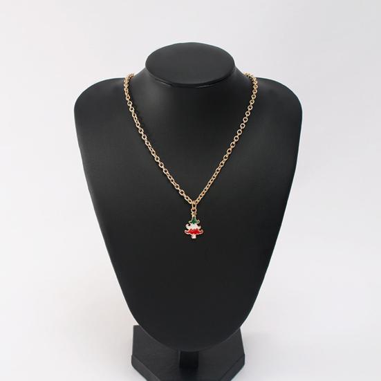 Colar feminino decorativo all-match glittery delicado tema natalino pingente colar para uso diário