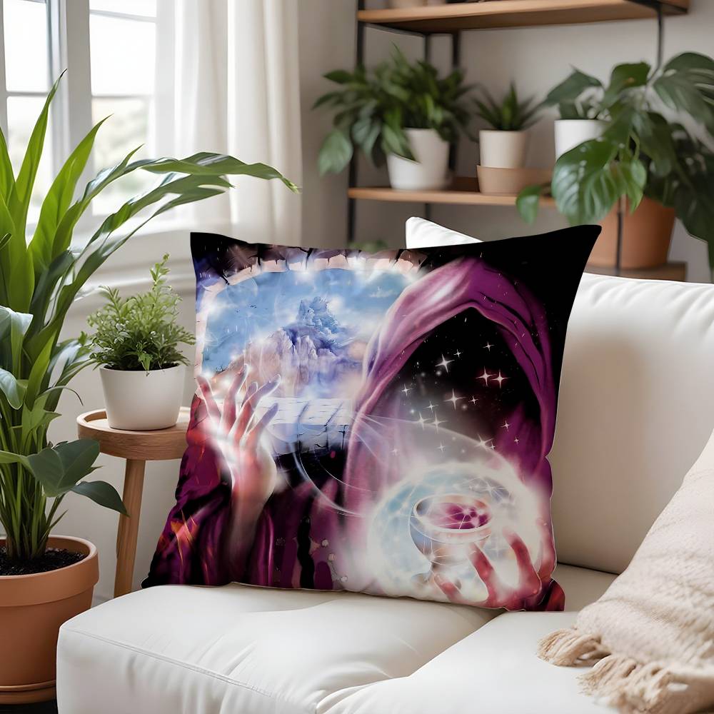 H-Helloweens Rock Band Pillow Case Plush Fabric Soft Pillowcase Double Sided Print Cushion Cover Household Gifts