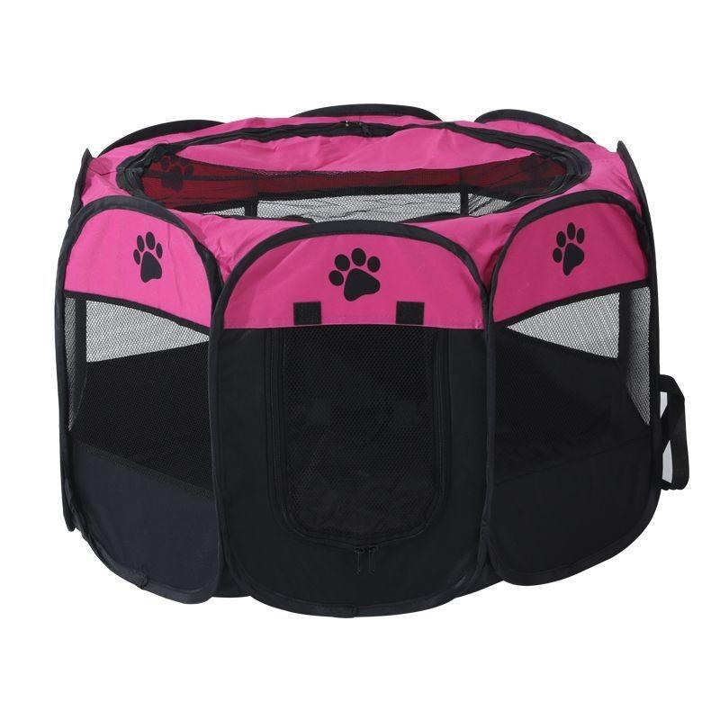 Foldable Pet Tent Durable Grip Cat House Oxford Cloth Octagonal Pet Fence Portable Outdoor Small Dog Cages Cat Fences for All-season Pet Supplies