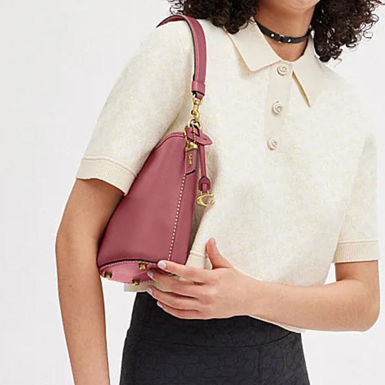 Coach Dakotah 16 Solid Color Detachable Shoulder Strap Bucket Bag Women Handbags Crimson CJ815-B4U6