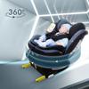 Reecle Child Seat Rotating Newborn 12 Years Old ISOFIX Compatible Seat Belt Fixed 360° ~ (0~36kg) (Black)