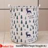 Waterproof Cotton Linen Laundry Basket and Toy Storage Hamper
