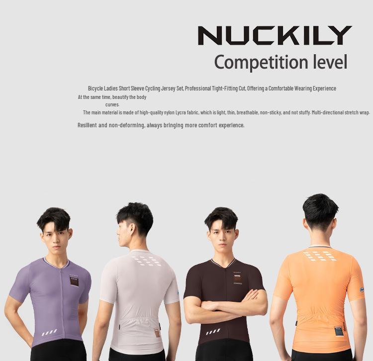 Nuckily Men's Summer Cycling Jersey & Short Sleeve Set for Road and Mountain Biking