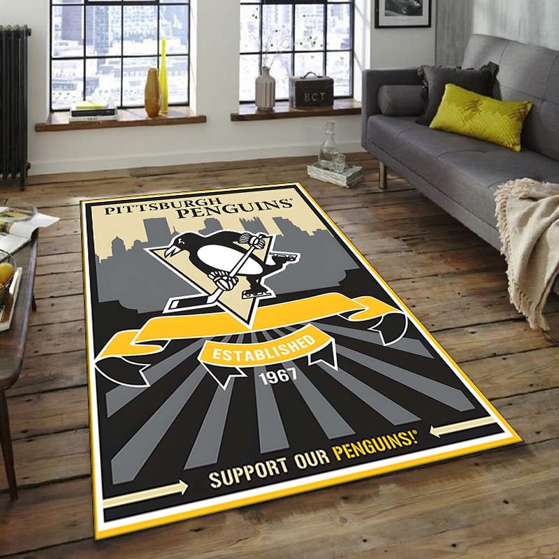 1pc Football Team Design Area Rug - Non-Slip, Soft & Cozy Floor Mat for Living Room, Bedroom, Office - Indoor/Outdoor Decorative Carpet