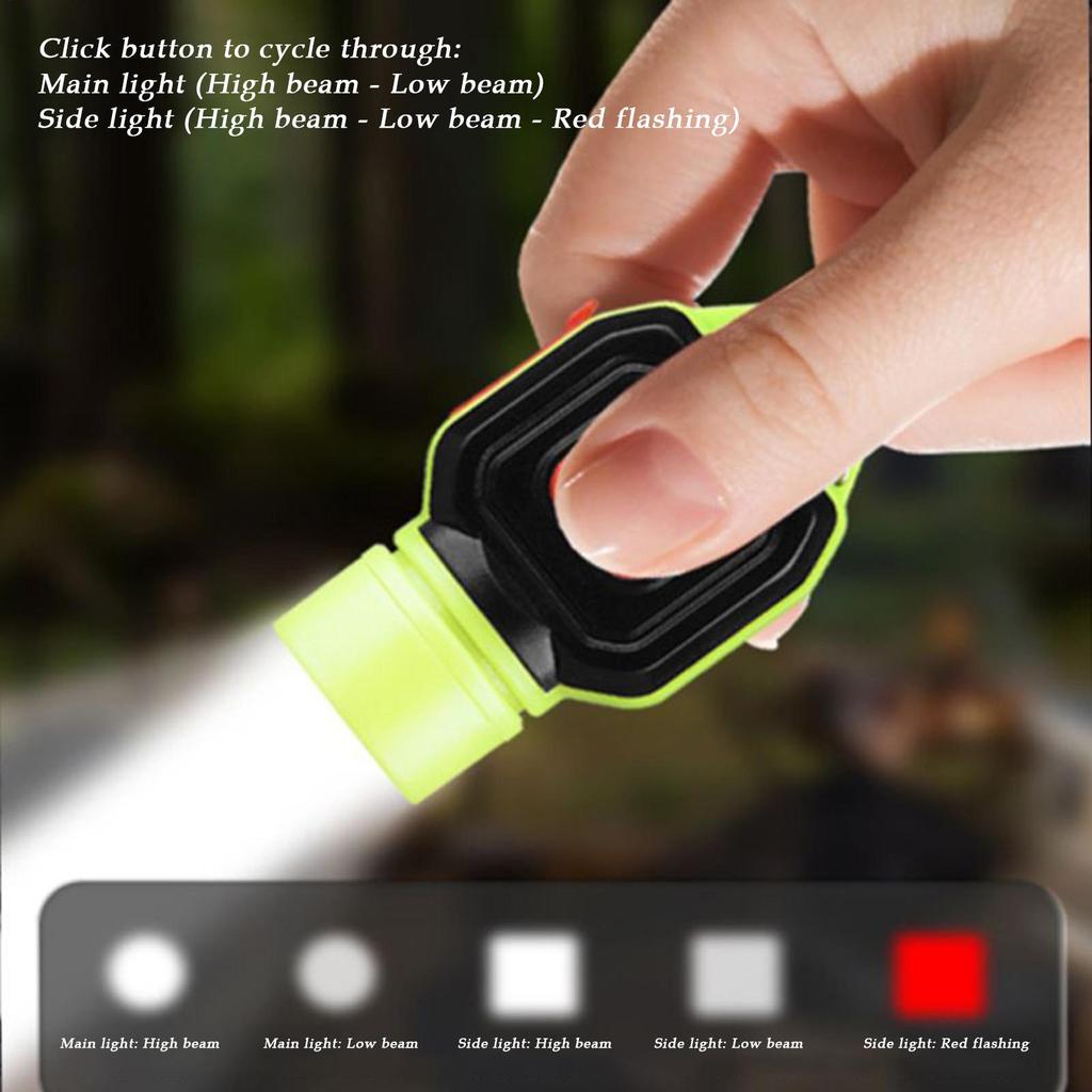 Pocket Flashlight SOS Rechargeable Survival Gear Small Keychain Floodlight For Camping Hiking Cycling Fishing Dog Walking