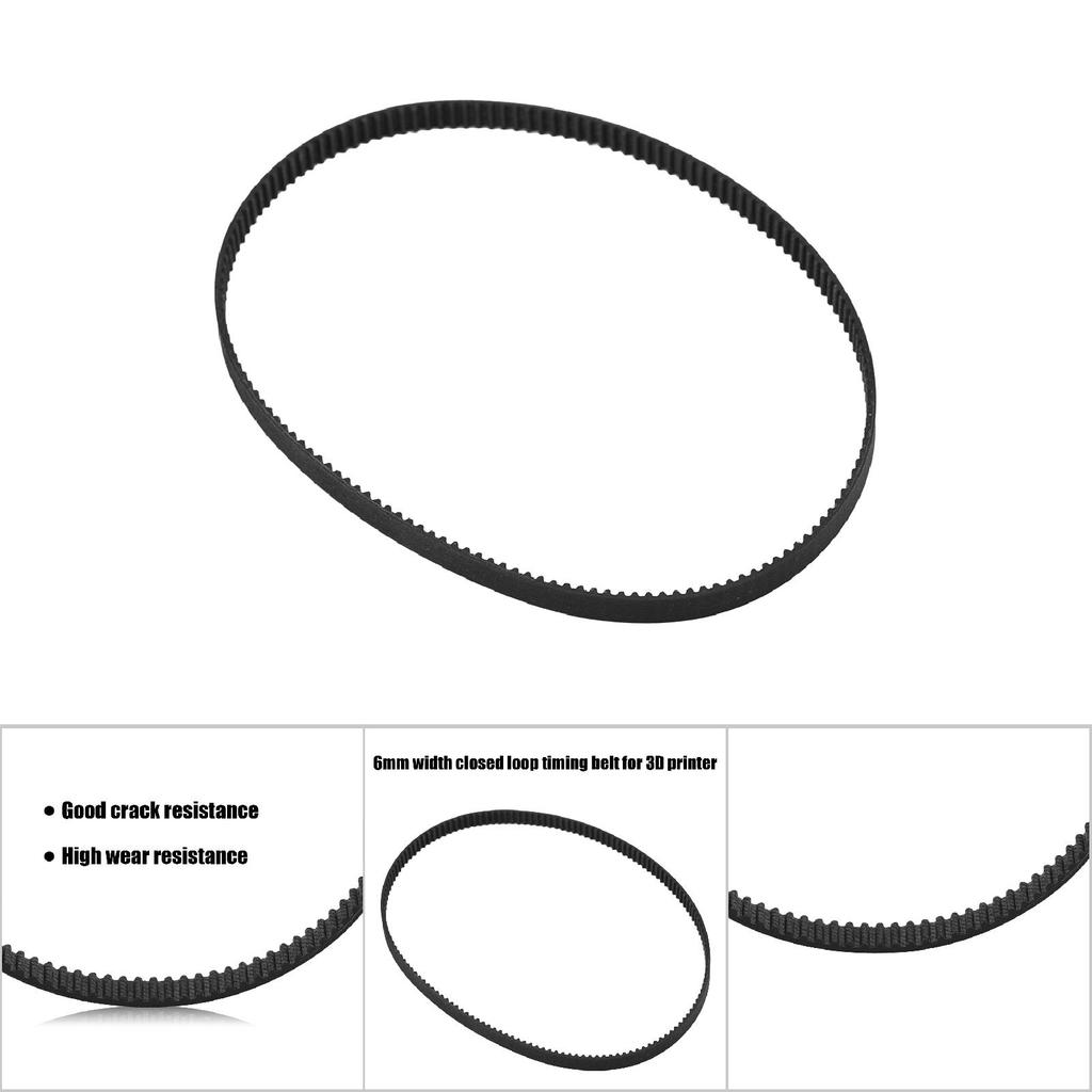 6mm Width Rubber Closed Synchronous Timing Belt for 3D Printer ( -300mm)