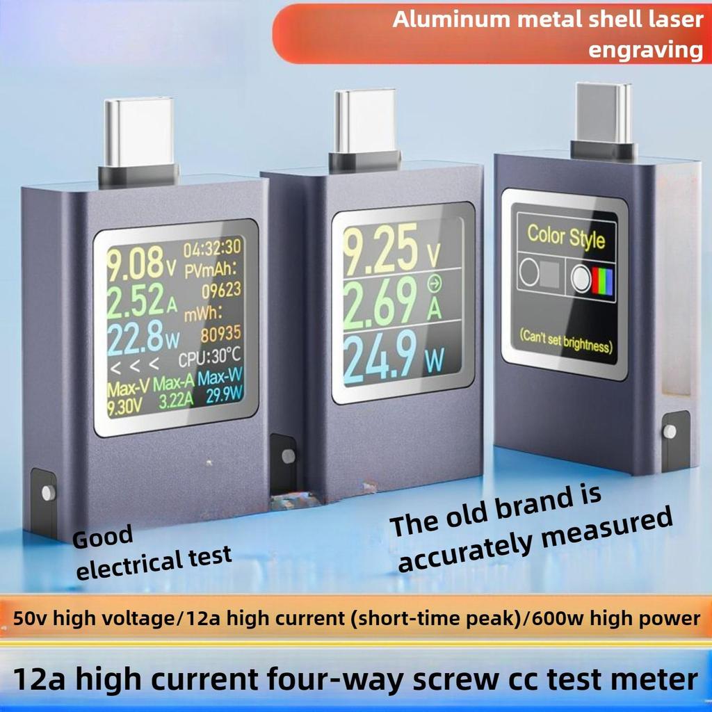 Digital USB-C Power Meter 100W | Adapter Kit Included | Voltage Current Tester for PD/QC Fast Charging, Laptop, Phone