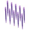 10 Set Purple Rod Skin Marker Pen Eyebrow Measurement Positioning Set Double Headed Mark Pen with Ruler for Beauty Salon