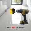 3Pcs/Set Drill Brush Heads Glass Floor Carpet Tile Cleaning Polish Scrubbers