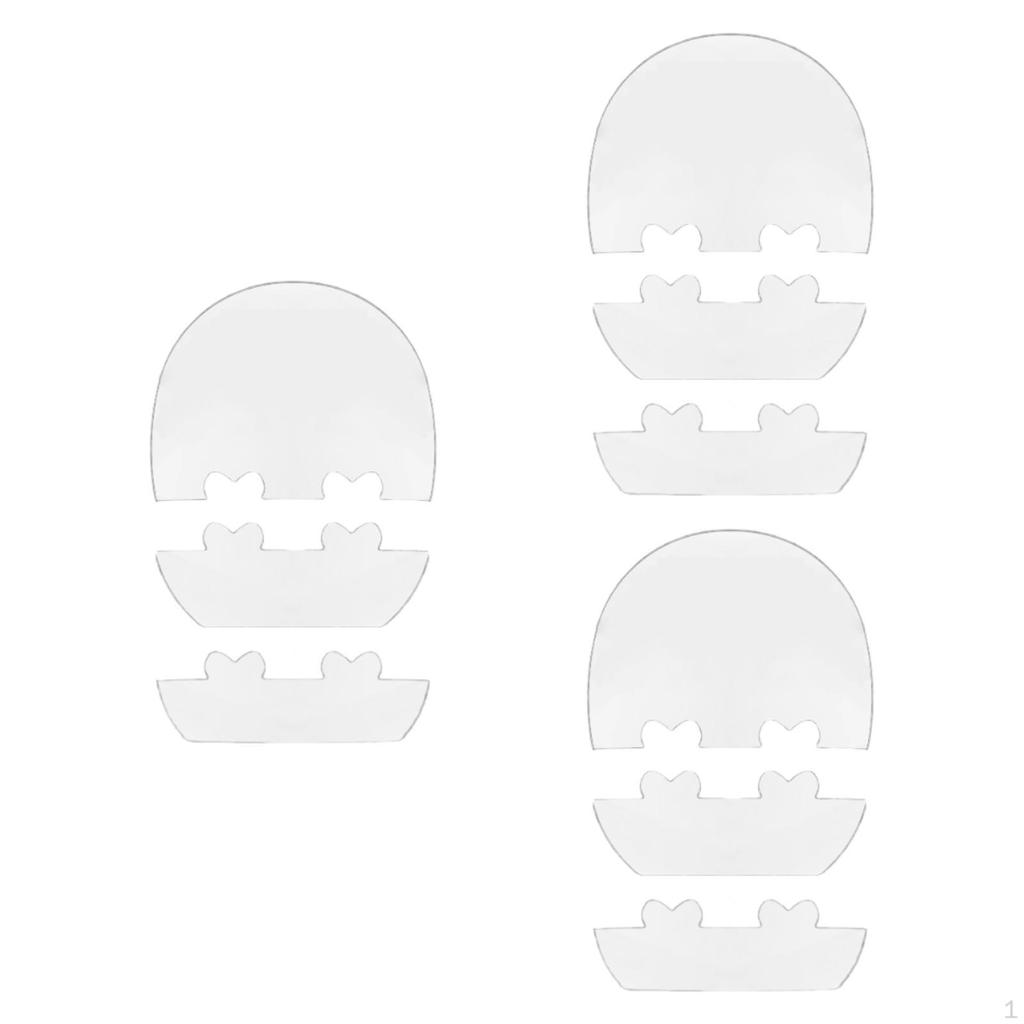 Table Tennis Racket Rubber Placement Tool Alignment Guide, Transparent