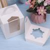 50pcs Portable Cupcake Box Clear Window Dessert Packaging DIY Supplies Cake Box  Birthday Party