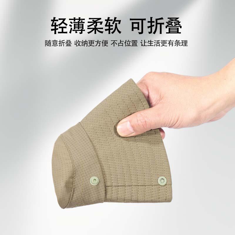 Summer fishing hat men's quick-drying breathable anti-ultraviolet eaves sunshade bucket hat women's foldable sunscreen hat