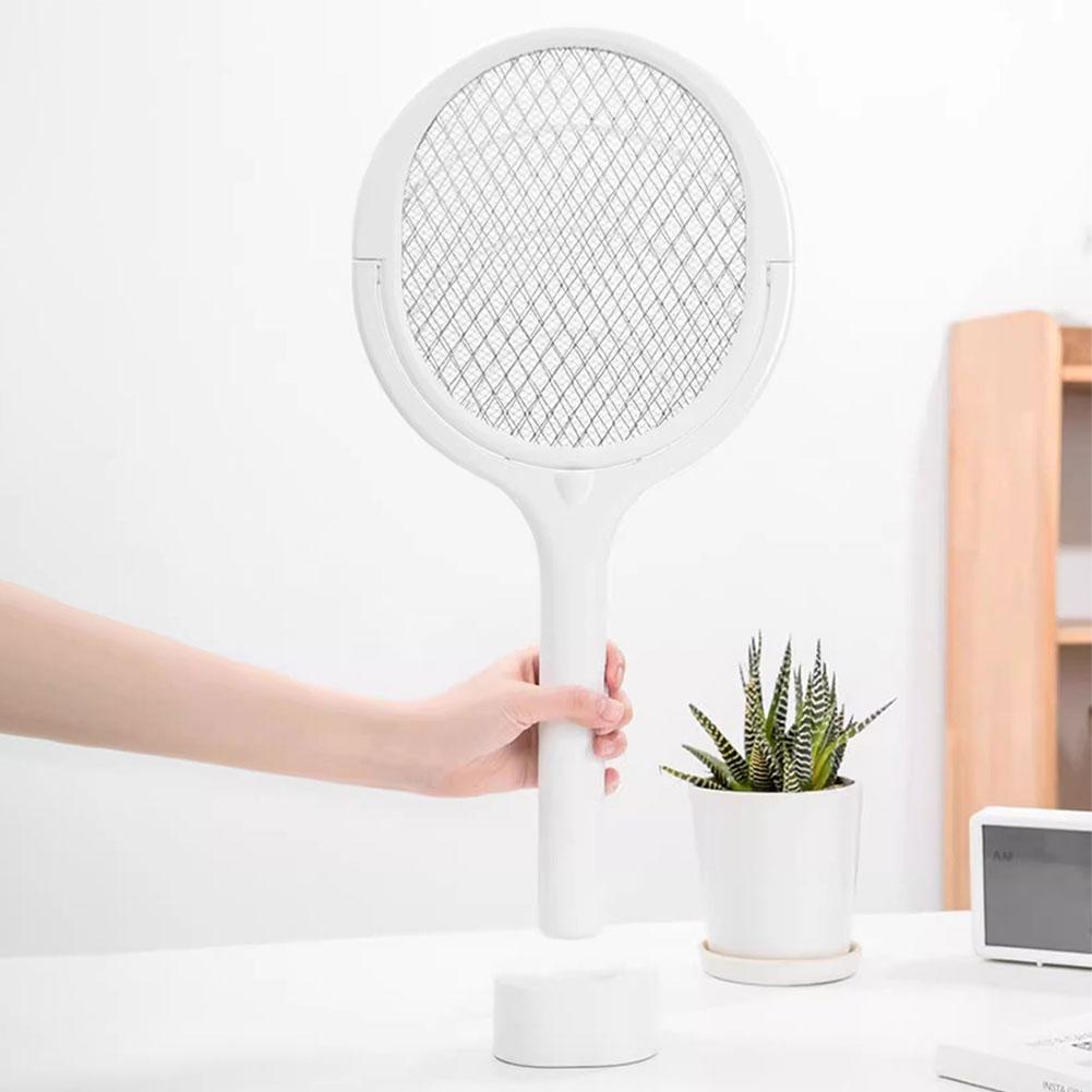 2-In-1 Mosquito Killer Lamp Multi Functional Retractable Mosquito Swatter Rechargeable Electric Fly Swatter Mosquitoes Trap Lamp