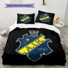 FC AIK Pattern Bedding Home Decoration Birthday Gift (1 * Duvet Cover + 2 * Pillowcase, Without Core)