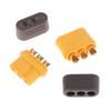 1 Pair Amass Mr60 Plug 3.5Mm 3 Core Connector T Plug Interface Connector Sheathed With Protector Cover For Rc Model