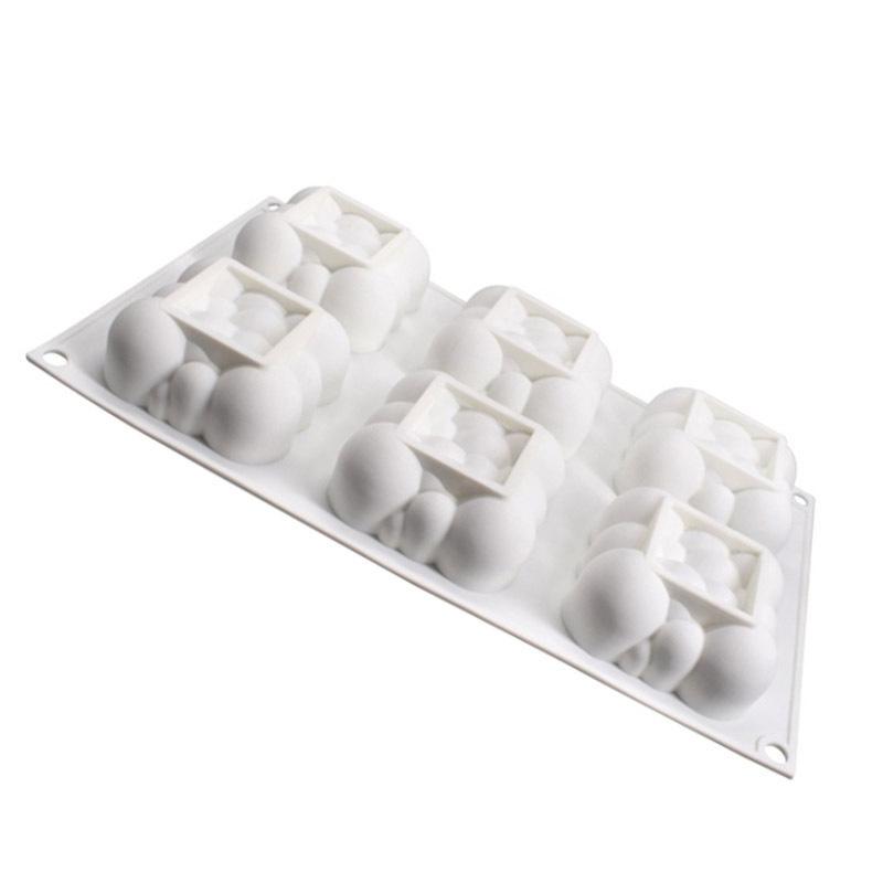 1 Pc Three-dimensional Square Xiangyun Mousse Silicone Cake Mold Cloud Baking Pan Mold DIY Baking, Candle Mold