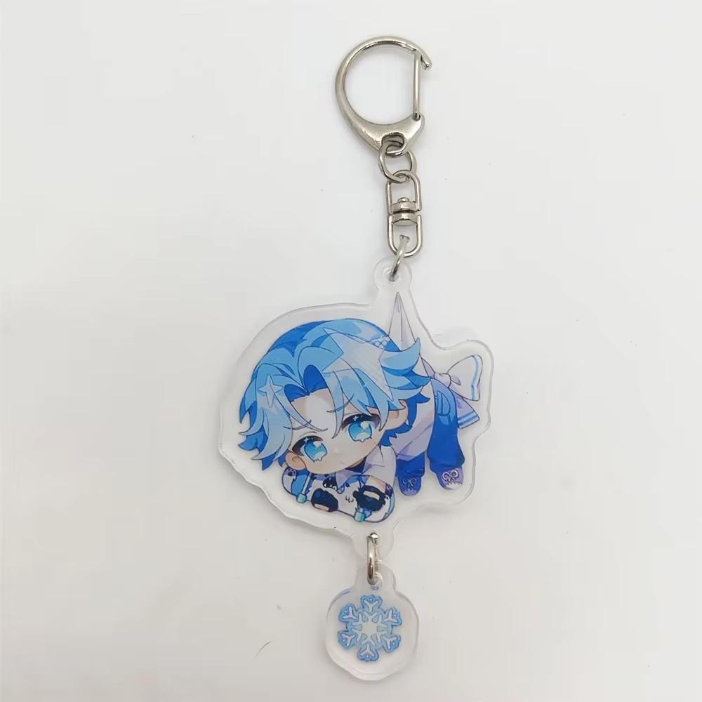 Anime SK8 Figure Keychain Bag Pendant Transparent Acrylic Cartoon Character Skateboard Key Chain Ring Jewelry Gift