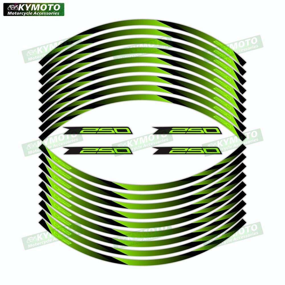 For Z250 Z 250 motorcycle accessories 17 inch front and rear wheel hub decals fairing modified reflective sticker decoration