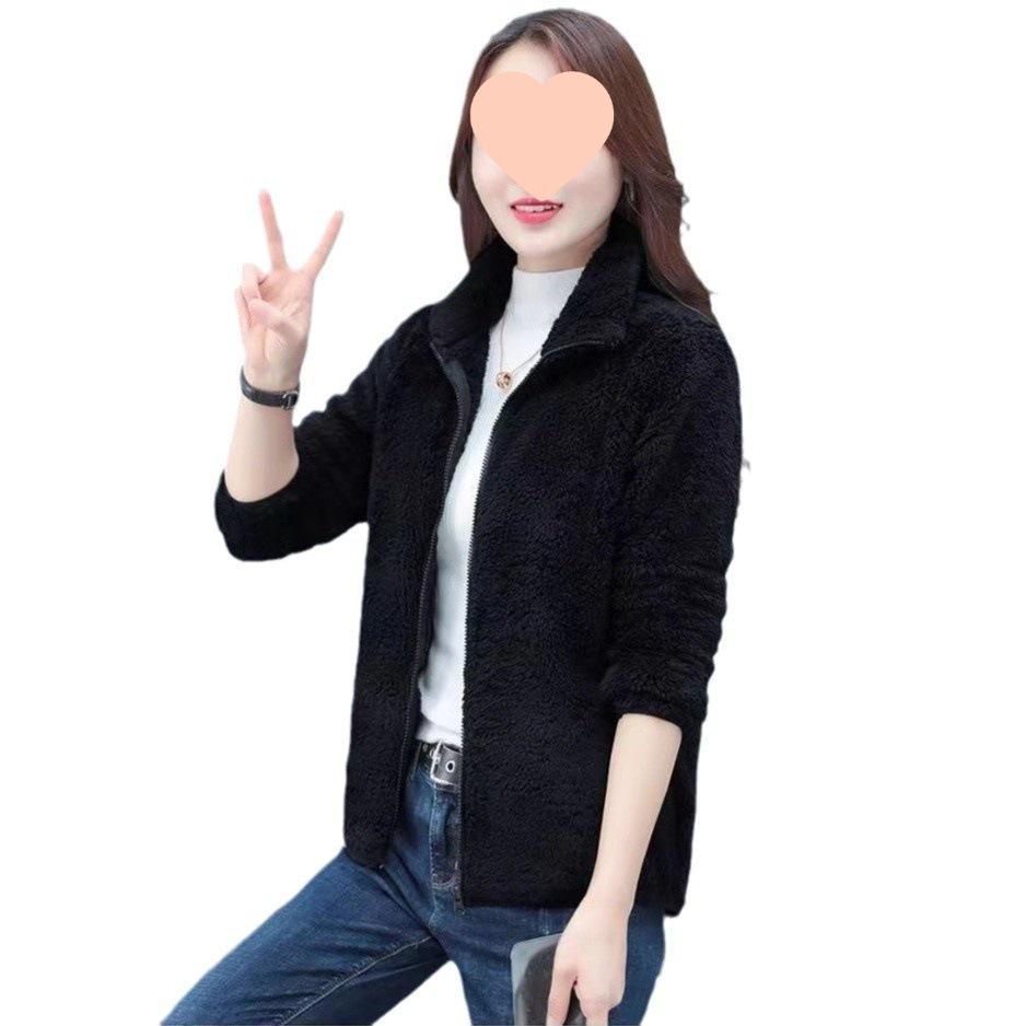 Felpa con cappuccio calda in pile da donna taglie forti per autunno/inverno - Vestibilità larga, cardigan con colletto alto per sport all'aperto.
