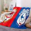 Football Club Cardiff Flannel Blanket, Soft Polyester, Modern Design, All-Season for Camping, Travel, Gifts for holidays or birthdays
