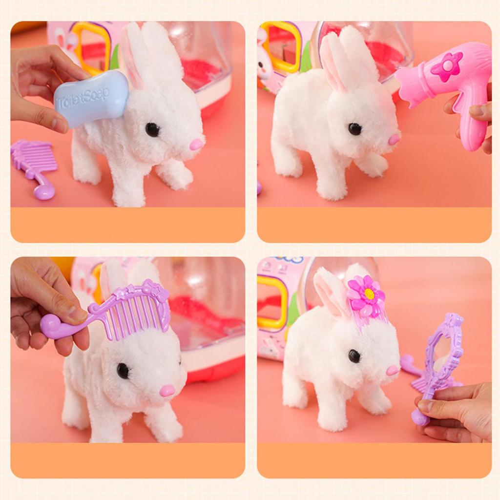 1pcs Saut Lapin Interactive Electronic Pet Peluche Lapin Jouet, Son et 1pcs Saut Lapin Interactive Electronic Pet Peluche Lapin Jouet, Son et