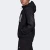Men's adidas Wnd Mother Contrasting Colors Windproof Hooded Logo Jacket Black GT9769
