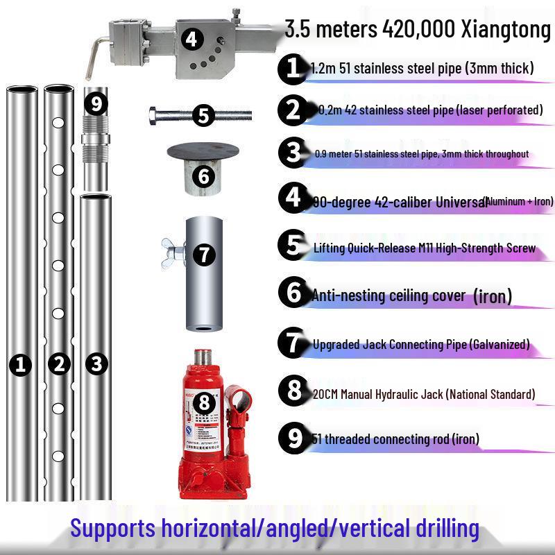 Industrial Diamond Core Drill Machine with Hydraulic Lifting Frame and Universal Stand