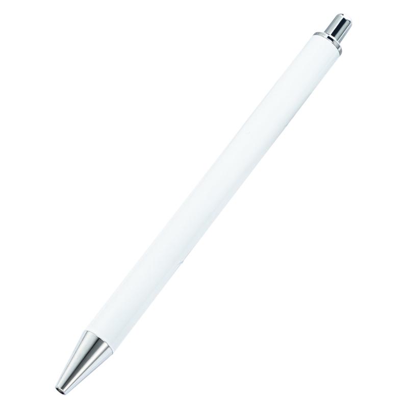 

Шариковые ручки, ручка со средним кончиком 1 мм, металлическая шариковая ручка для удобного письма и ведения дневника, White (silver)