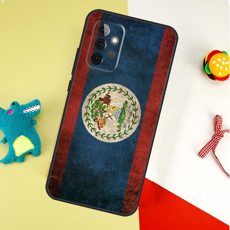 Belizean Flag For Samsung Galaxy A54 A34 A14 A55 A35 A15 A53 A33 A13 A05 A06 A16 A22 A32 A52 Phone Case